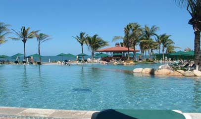 Beautiful pools plus ocean views at Villa del Palmar Flamingos